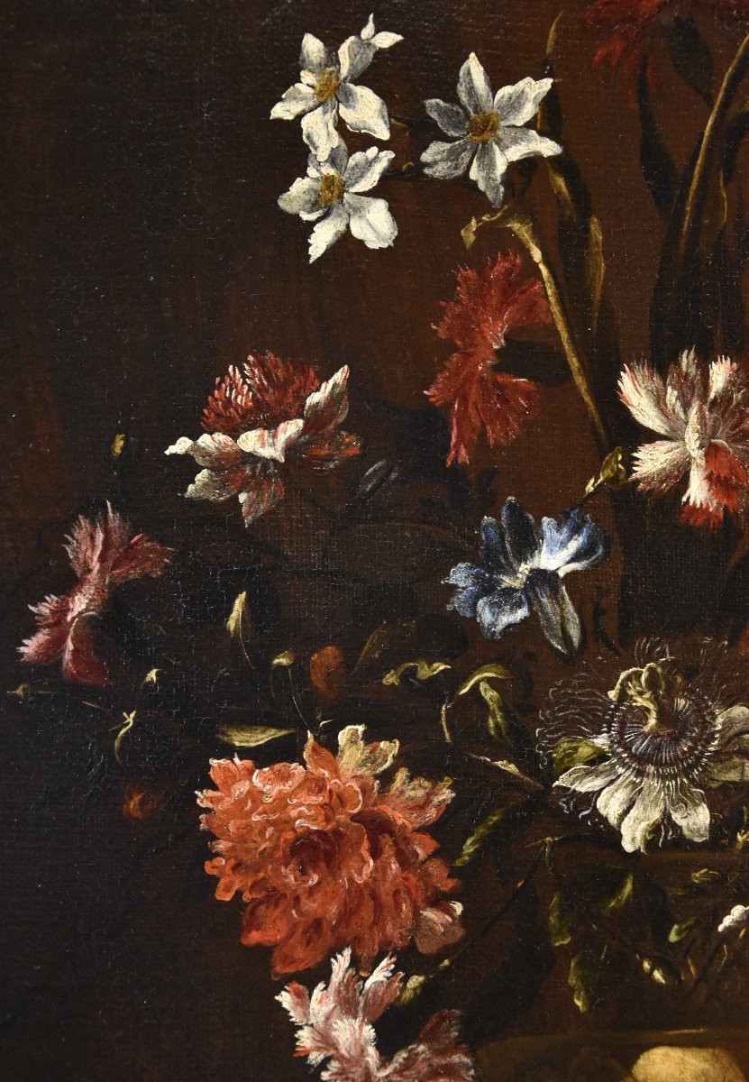 Paolo Porpora (Napoli, 1617 - Roma, 1673), Natura morta con vaso di fiori-photo-4