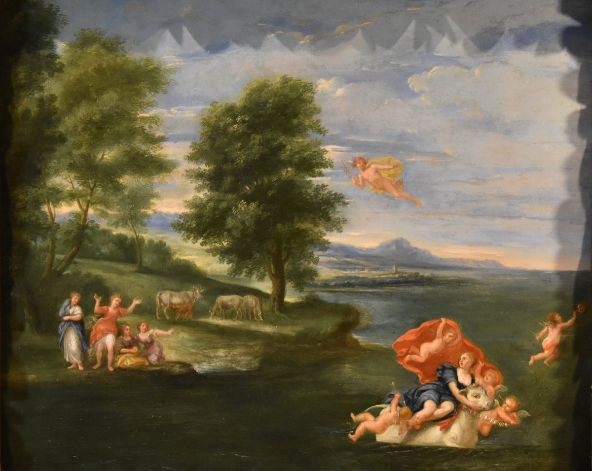 Il Rapimento di Europa, Francesco Albani (Bologna 1578 - 1660) Seguace di-photo-2