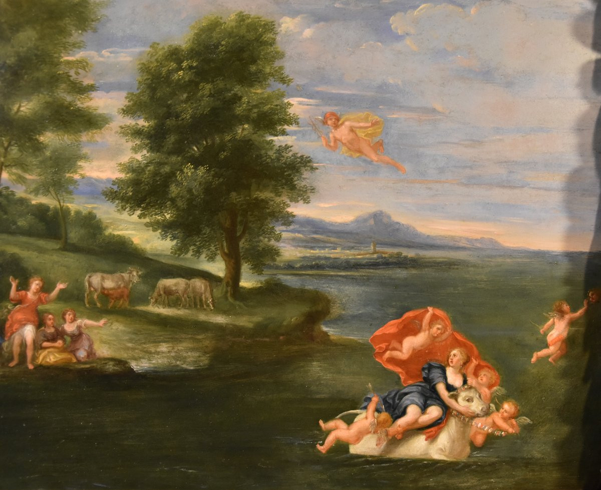 Il Rapimento di Europa, Francesco Albani (Bologna 1578 - 1660) Seguace di-photo-5