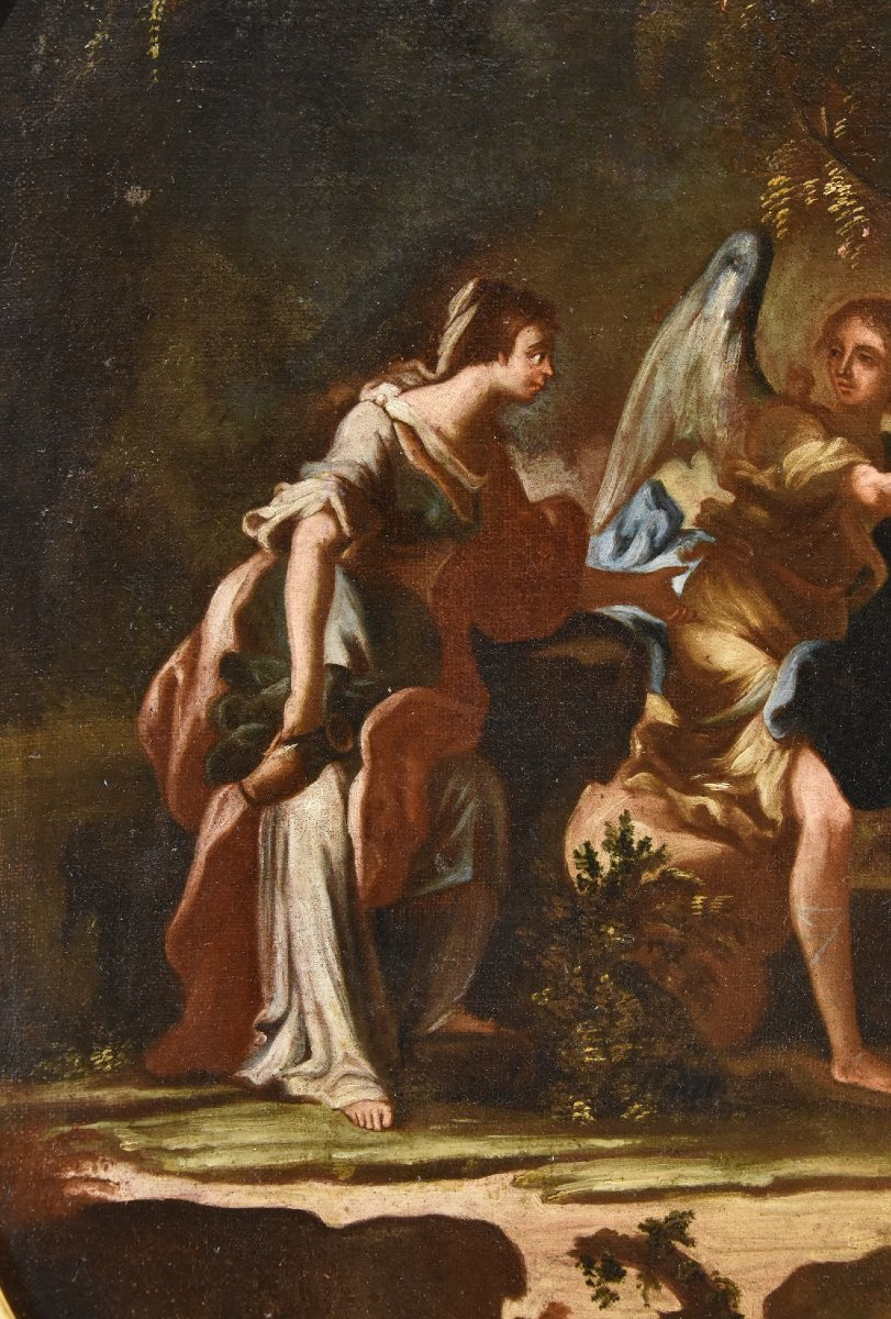  Agar e l'Angelo/ Il sacrificio di Isacco, Maestro napoletano del XVIII secolo-photo-4