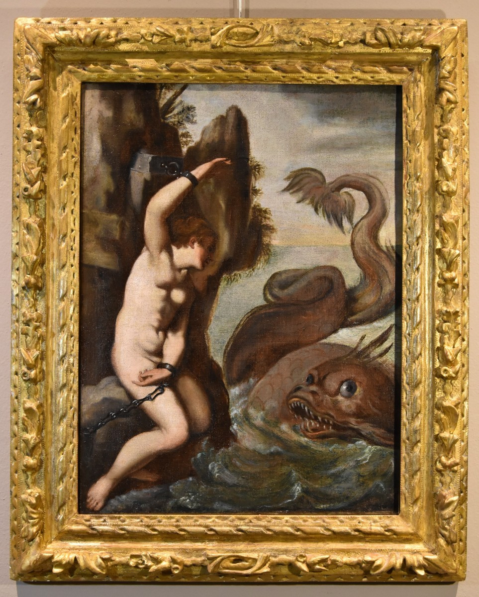 Agostino Carracci (1557-1602) Cerchia di, Andromeda e il mostro marino