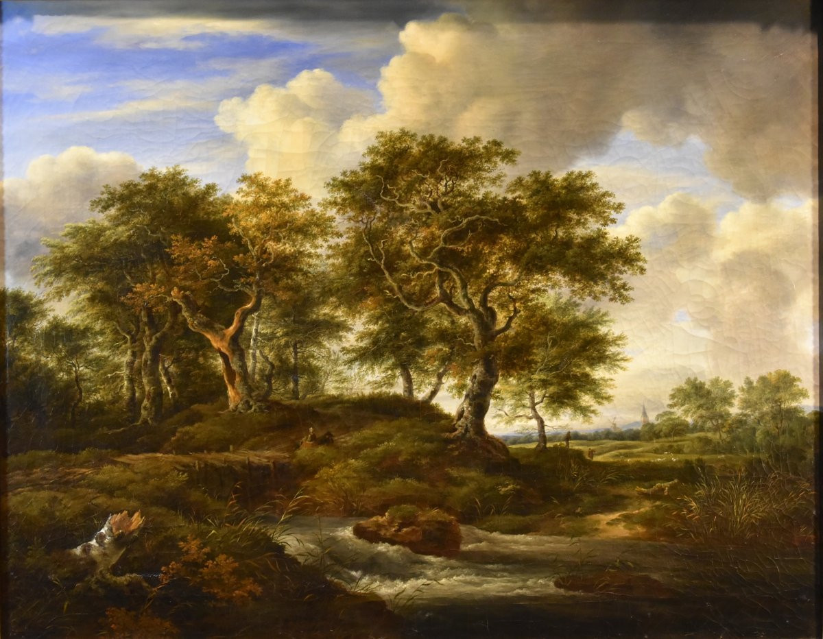 Paesaggio boscoso con ruscello, Barend Cornelis Koekkoek (Middelburg 1803 – Cleves 1862)-photo-6