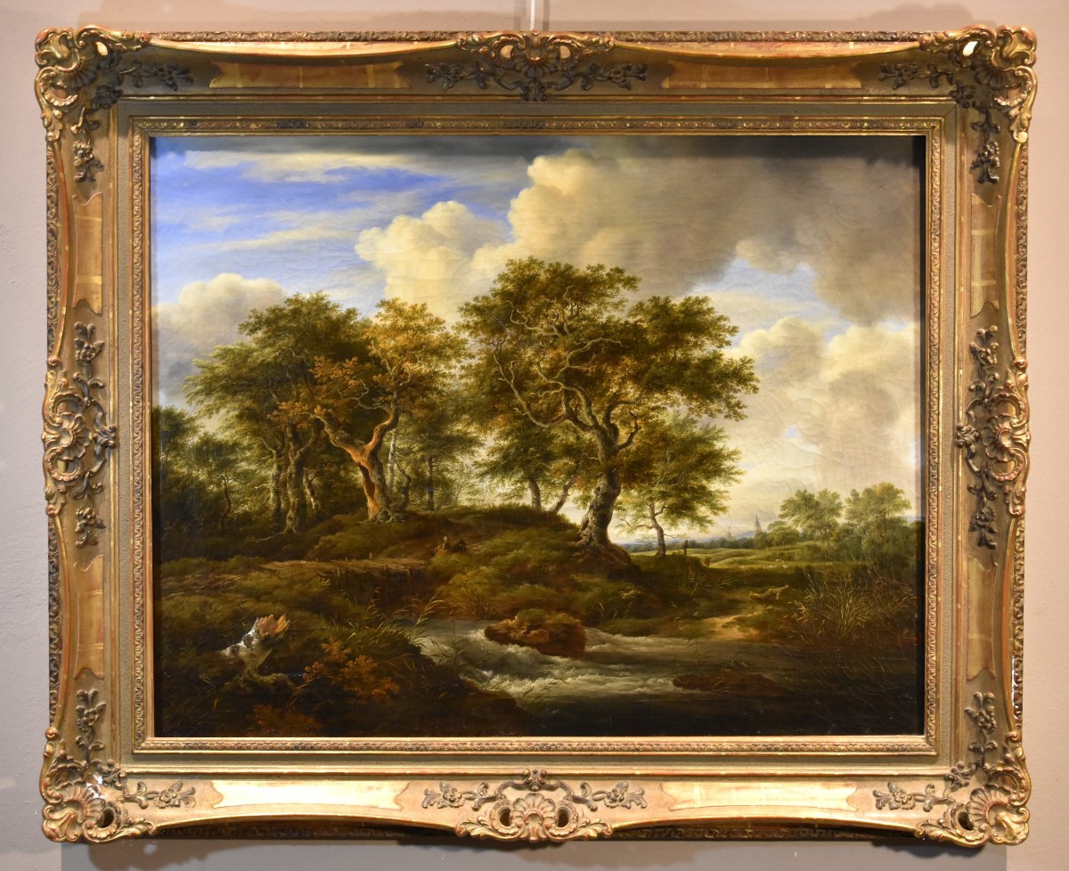 Paesaggio boscoso con ruscello, Barend Cornelis Koekkoek (Middelburg 1803 – Cleves 1862)