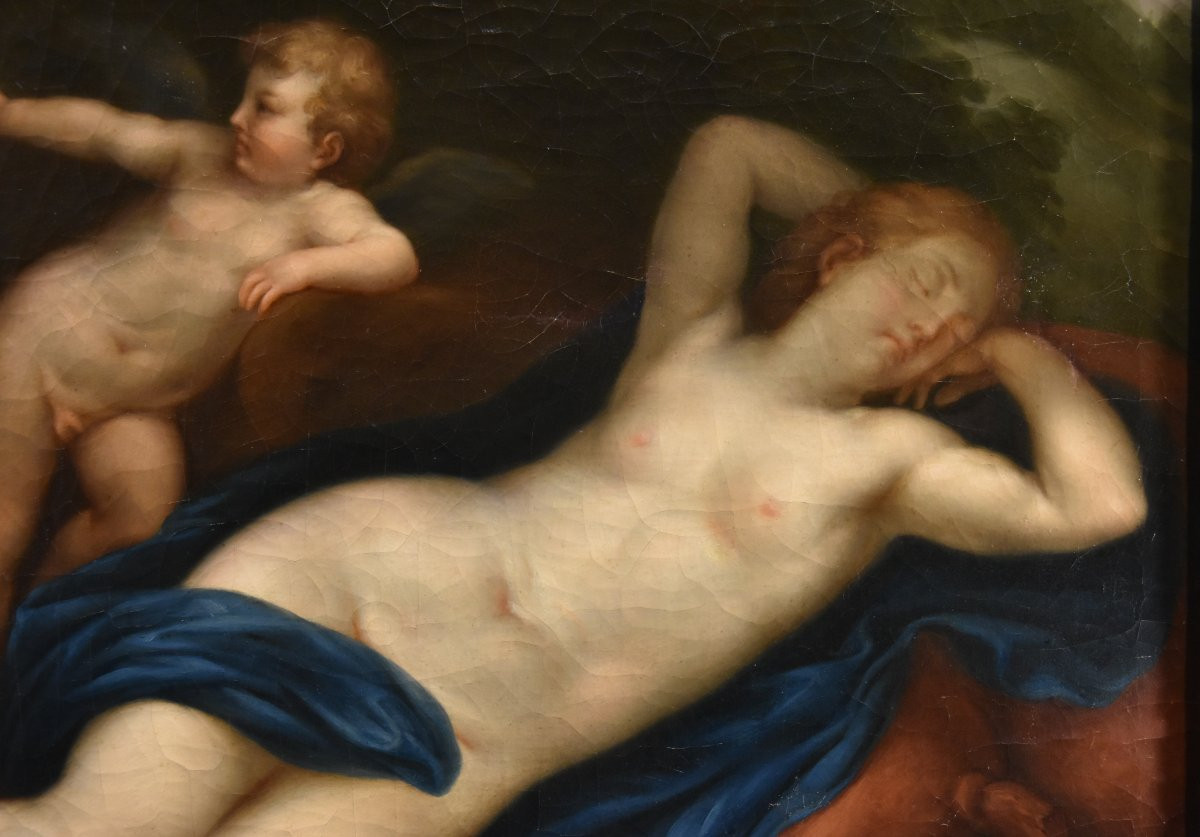 Venere dormiente con Cupido, Marcantonio Franceschini (Bologna 1648 - 1729) Bottega di-photo-3