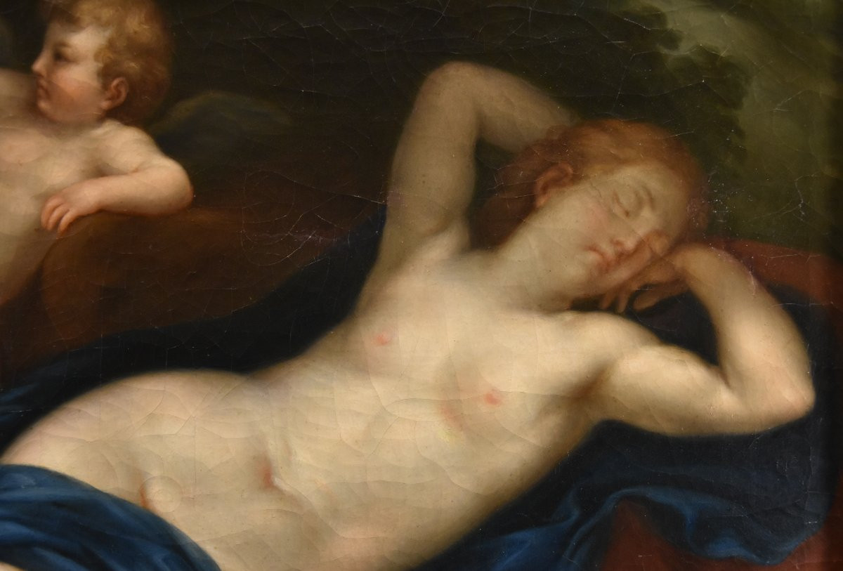 Venere dormiente con Cupido, Marcantonio Franceschini (Bologna 1648 - 1729) Bottega di-photo-3