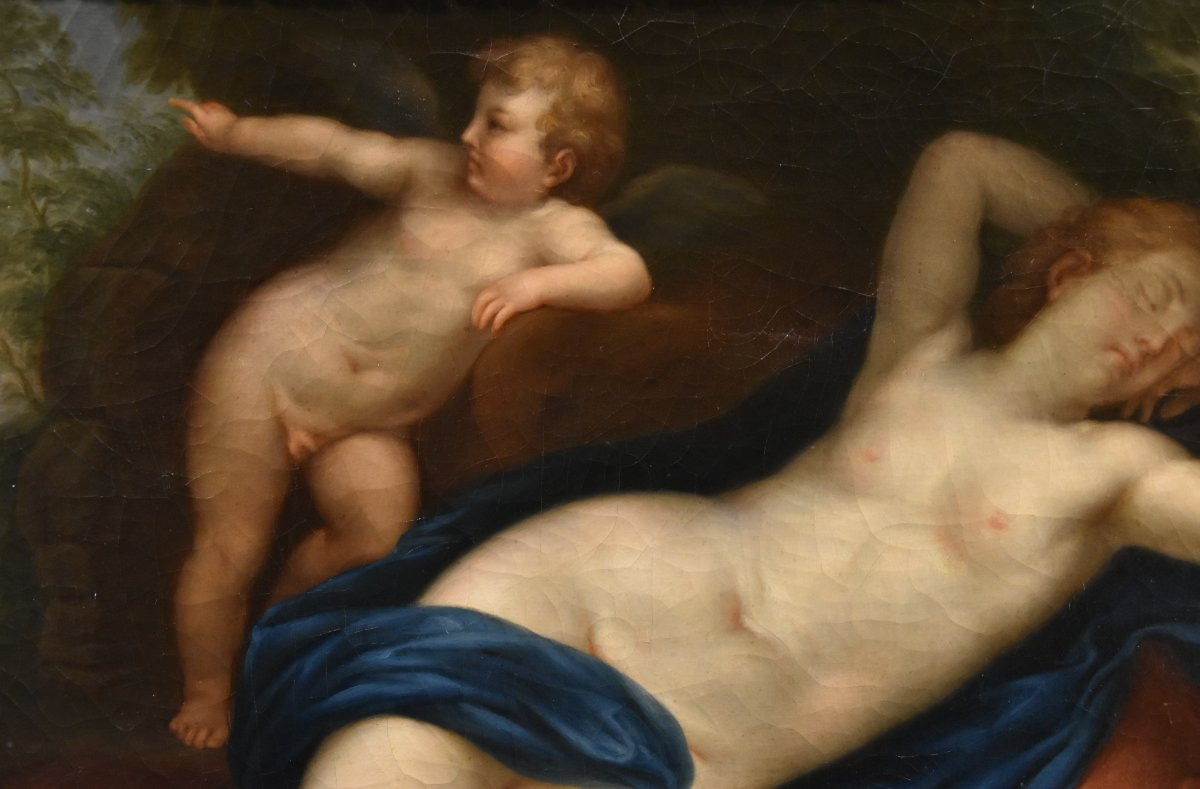Venere dormiente con Cupido, Marcantonio Franceschini (Bologna 1648 - 1729) Bottega di-photo-5