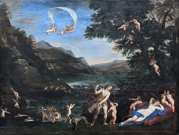 Venere dormiente con Cupido, Marcantonio Franceschini (Bologna 1648 - 1729) Bottega di-photo-7