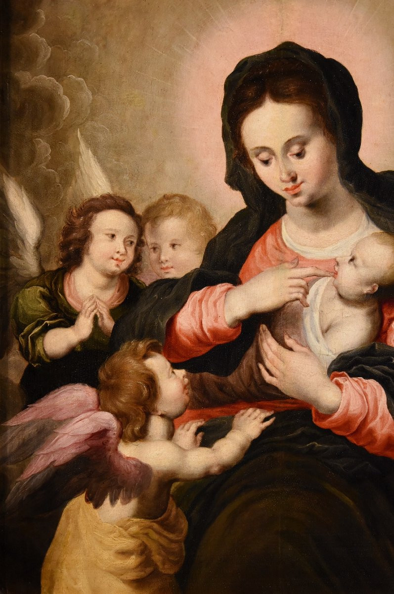 Madonna con Bambino e tre angeli, Hendrick van Balen (Anversa 1575 – 1632) bottega-photo-3