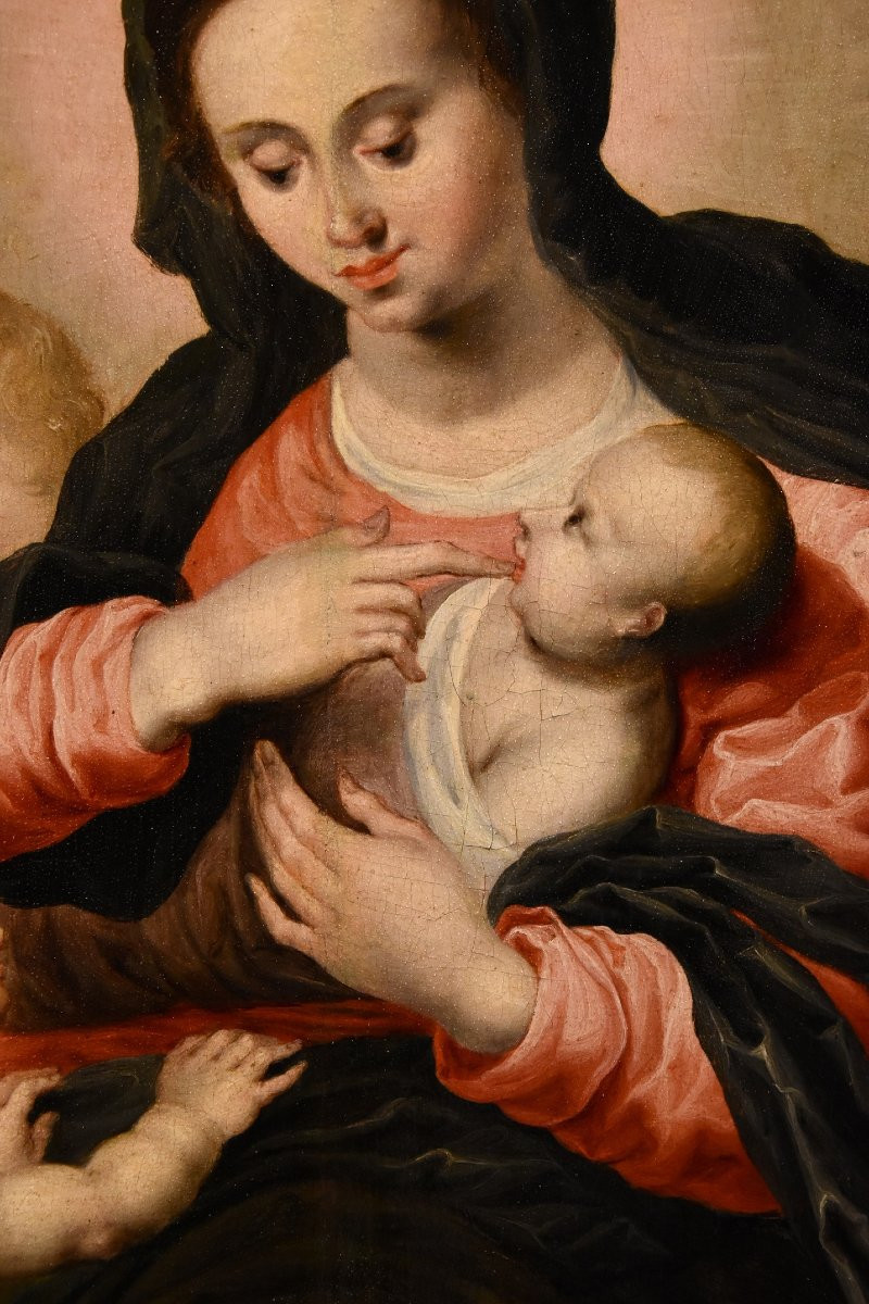 Madonna con Bambino e tre angeli, Hendrick van Balen (Anversa 1575 – 1632) bottega-photo-2