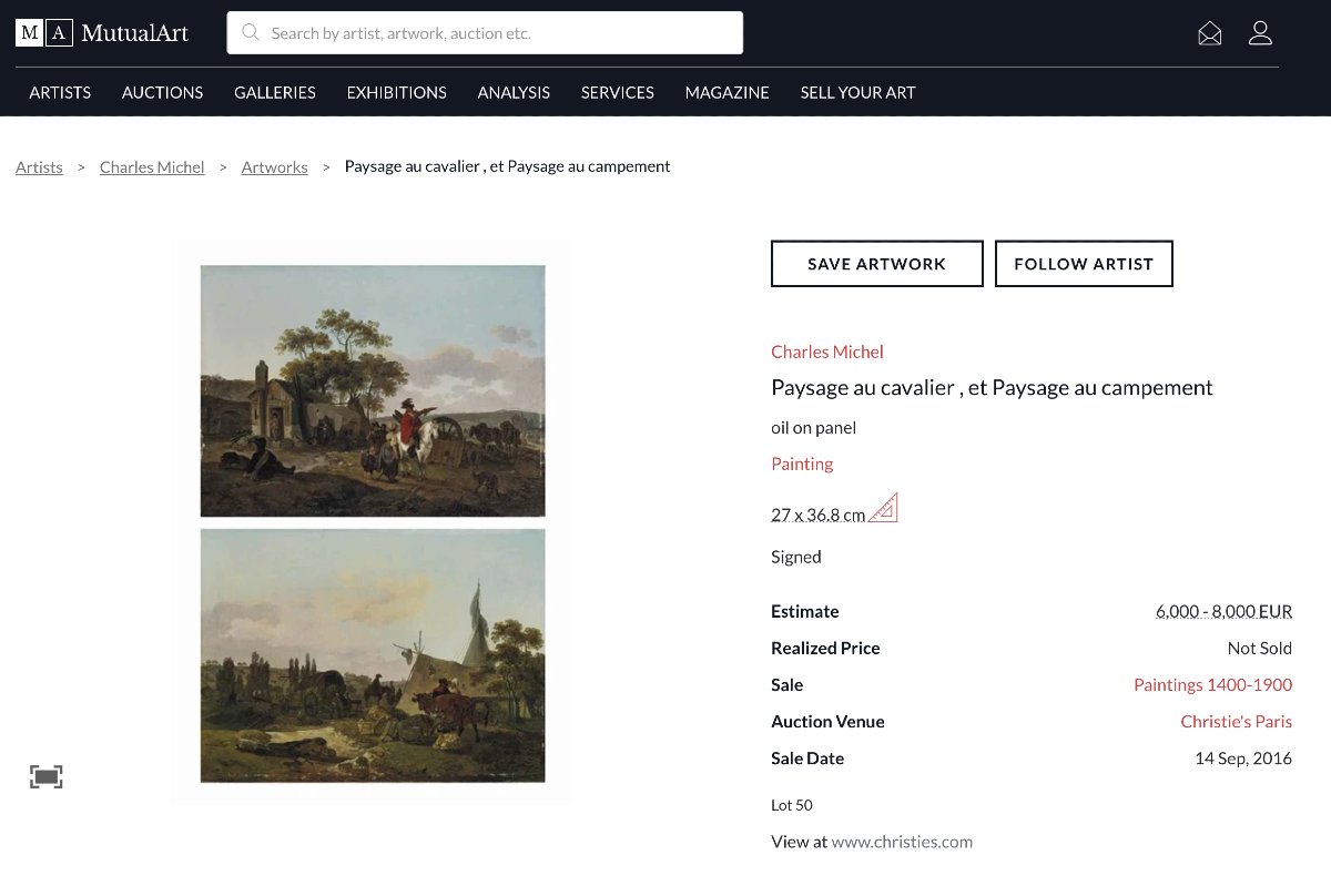 Claude Michel Duplessis (Versailles XVIII sec.), Coppia di dipinti con cavalieri-photo-2