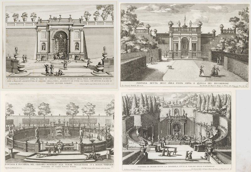 Giardino rinascimentale con festa cavalleresca, Isaac de Moucheron (Amsterdam 1667-1744) cerc-photo-4