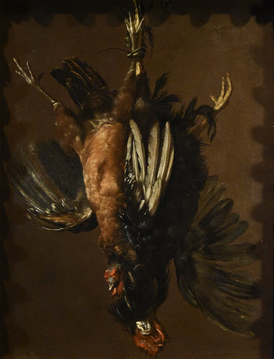 Natura morta con due gallinacei, Giovanni Agostino Cassana (Venezia post 1658 - Genova 1720)-photo-3
