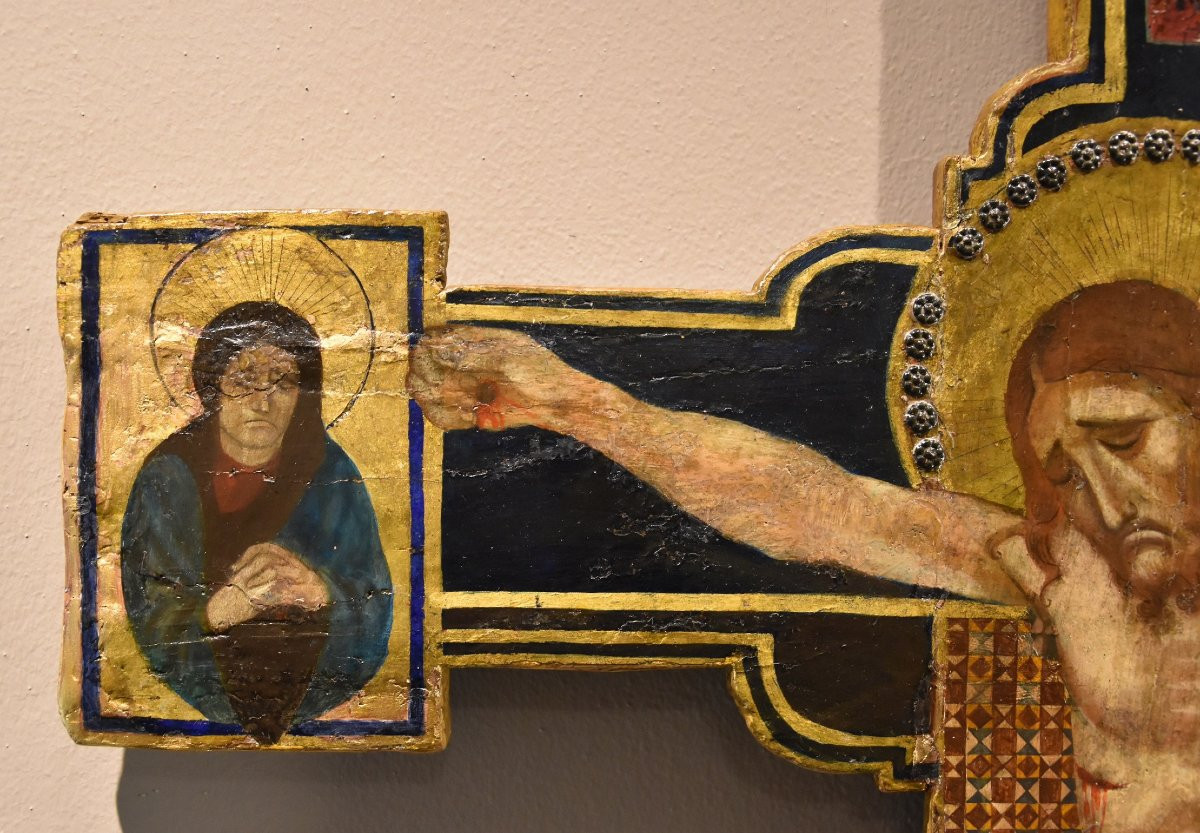 Antico Crocifisso con Dio Padre, la Vergine e San Giovanni-photo-4