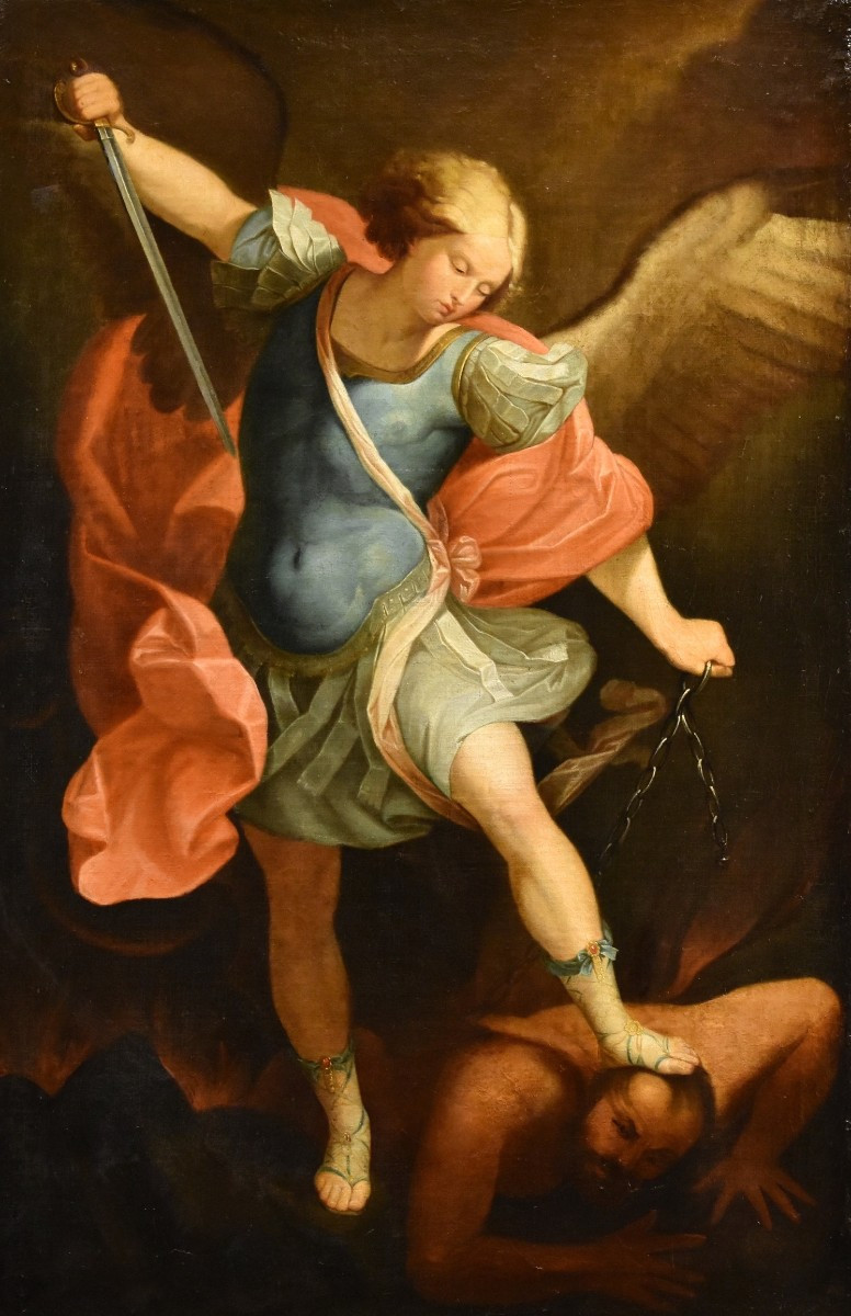 L’Arcangelo Michele, Guido Reni (Bologna 1575 - 1642) Bottega/Seguace di