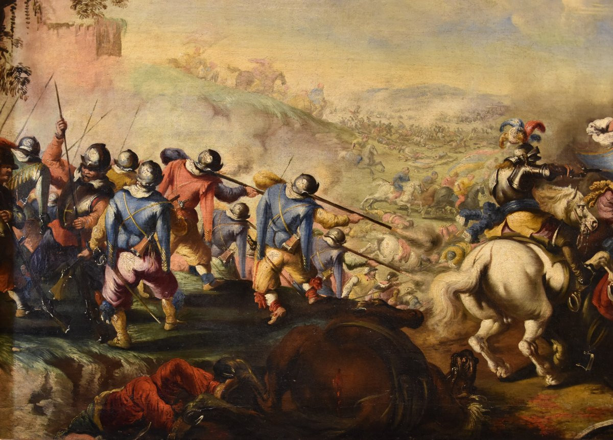 Battaglia tra cavallerie cristiana e turca, Marzio Masturzo (Napoli e Roma, XVII secelo)-photo-5