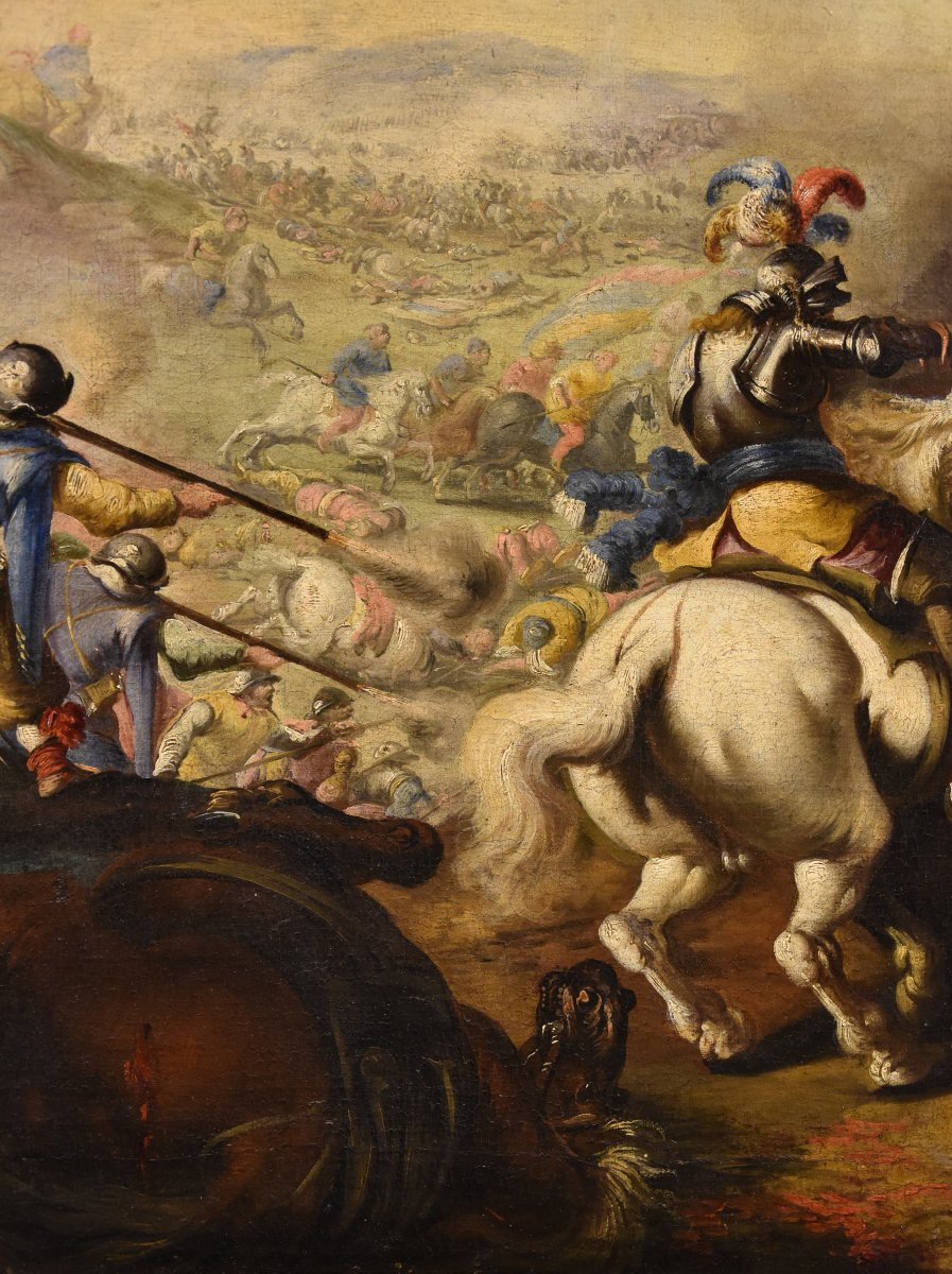 Battaglia tra cavallerie cristiana e turca, Marzio Masturzo (Napoli e Roma, XVII secelo)-photo-6