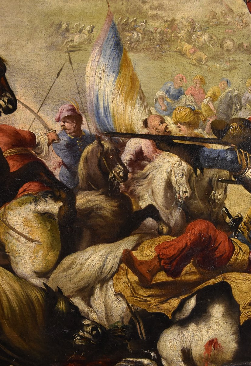 Battaglia tra cavallerie cristiana e turca, Marzio Masturzo (Napoli e Roma, XVII secelo)-photo-7