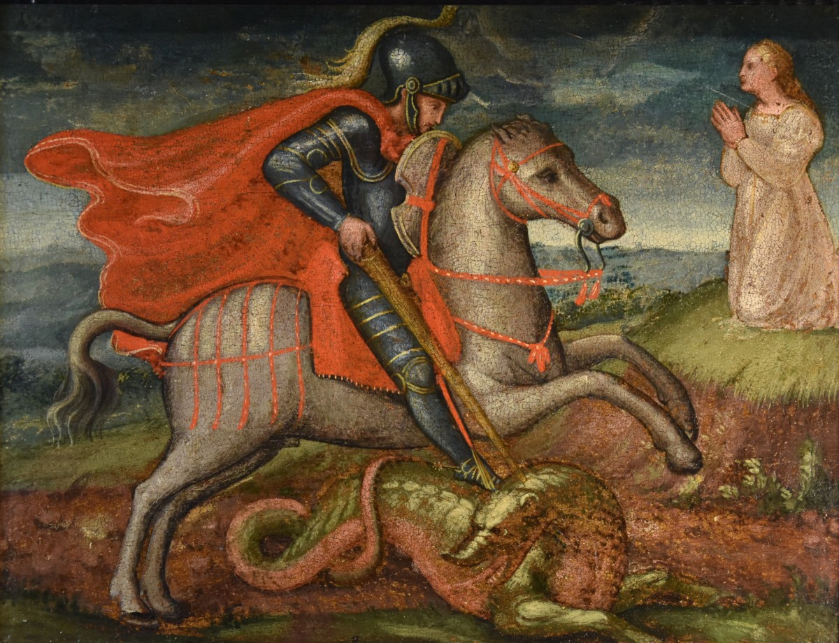 San Giorgio e il Drago, Alessio Baldovinetti (Firenze, 1427 – Firenze, 1499) cerchia