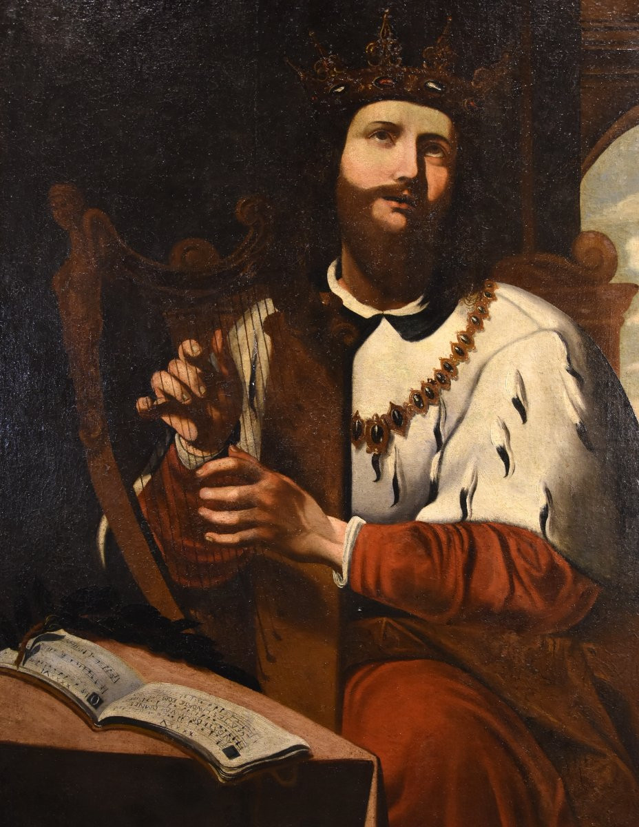 Re Davide che suona l'arpa, Ignazio de Ríes (Siviglia, 1612 - 1661) attribuibile-photo-1