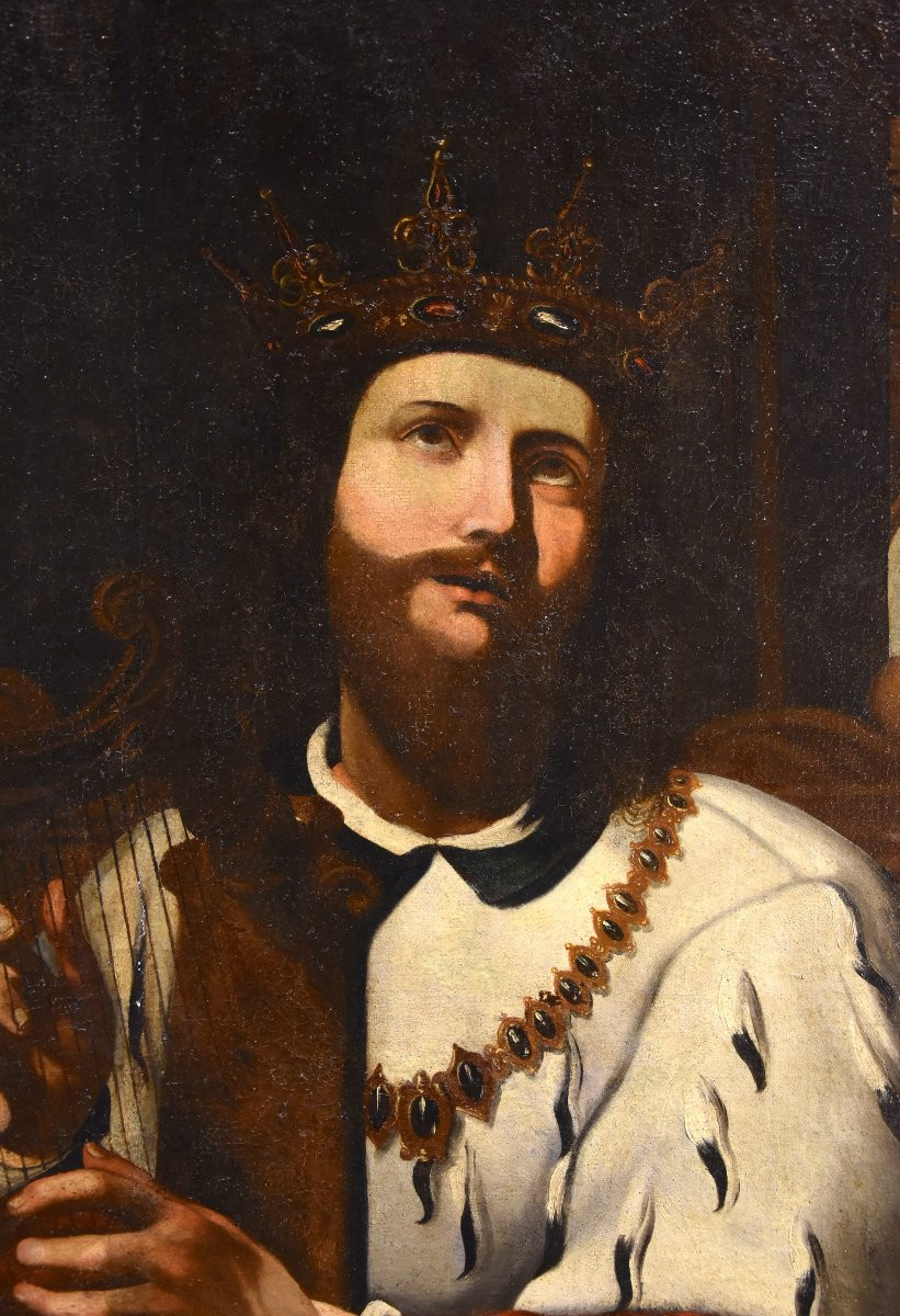 Re Davide che suona l'arpa, Ignazio de Ríes (Siviglia, 1612 - 1661) attribuibile-photo-7