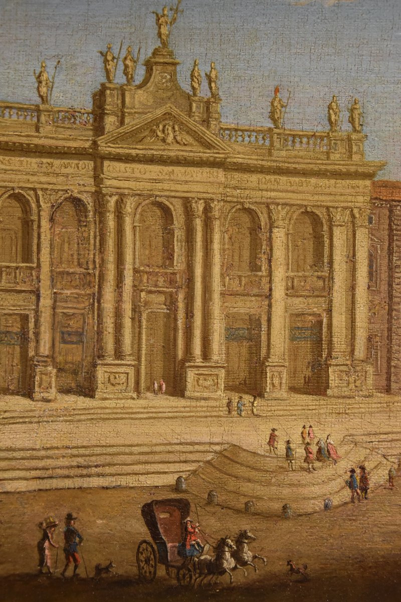 Veduta di Roma con San Giovanni in Laterano, Giacomo Van Lint (Roma 1723 - 1790) Attr.-photo-4
