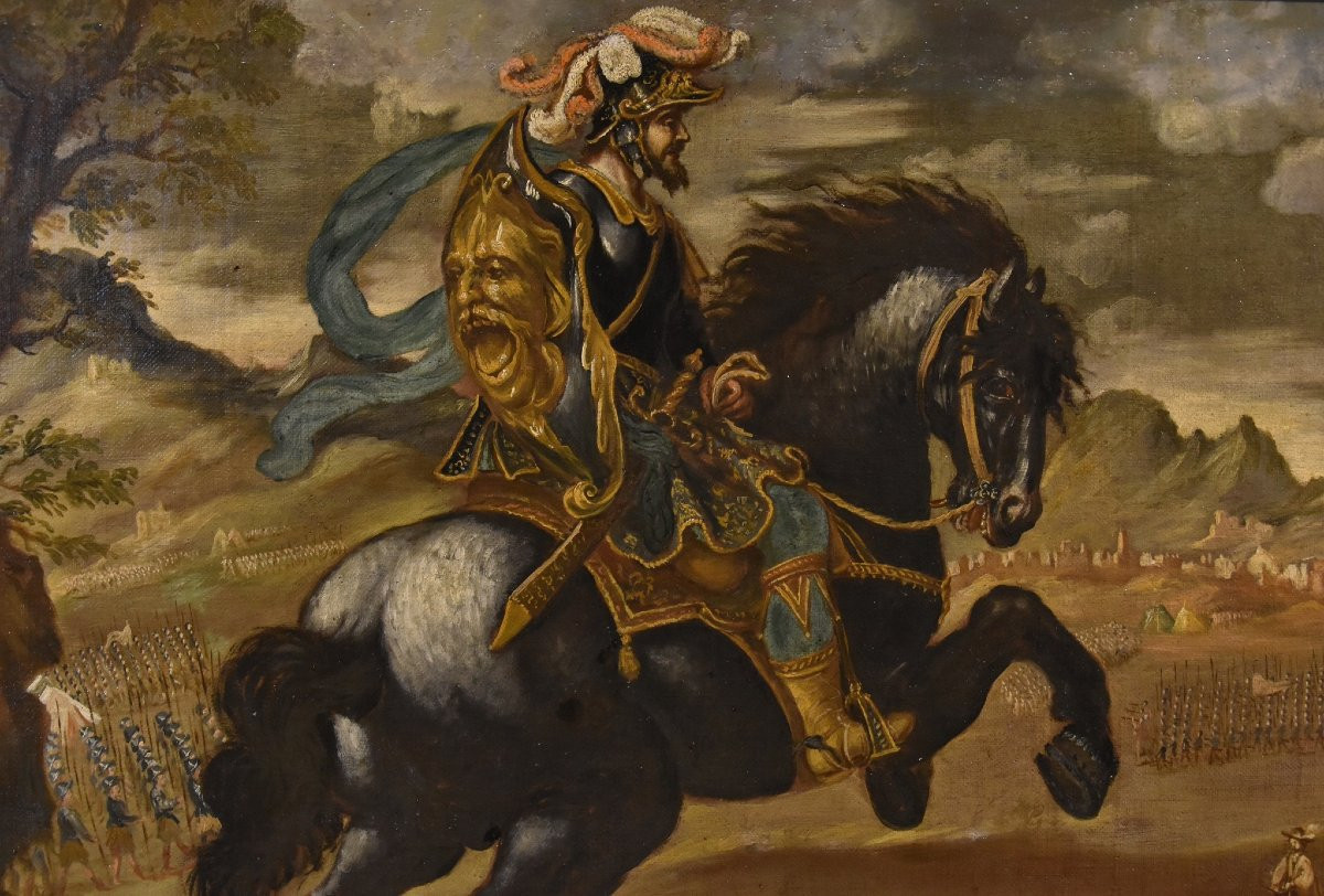 Ritratto equestre di Pietro Strozzi, Pittore fiorentino XVII-XVIII Secolo-photo-5