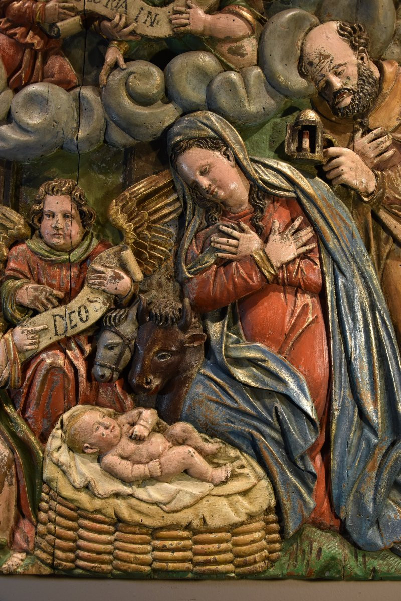 Scultura ad altorilievo raffigurante la Natività, Spagna (Siviglia) XVI secolo-photo-2