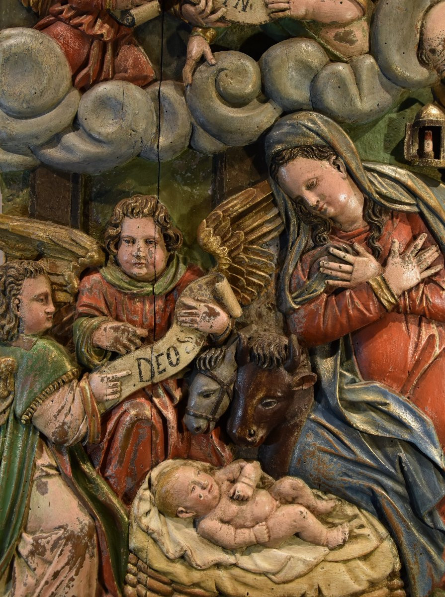 Scultura ad altorilievo raffigurante la Natività, Spagna (Siviglia) XVI secolo-photo-1