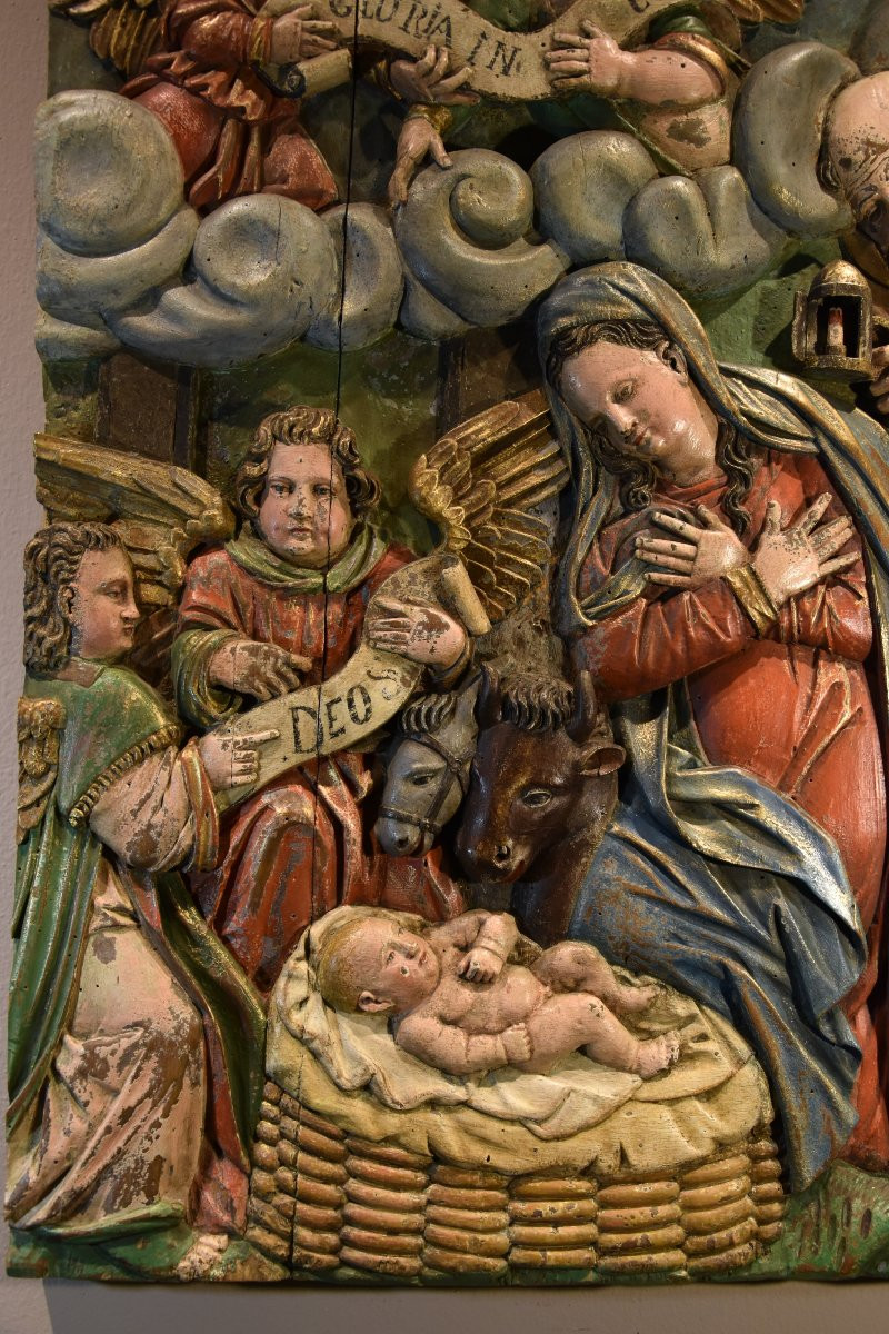 Scultura ad altorilievo raffigurante la Natività, Spagna (Siviglia) XVI secolo-photo-6