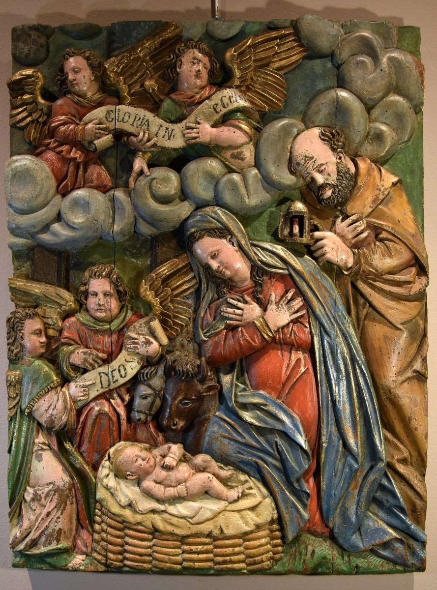 Scultura ad altorilievo raffigurante la Natività, Spagna (Siviglia) XVI secolo