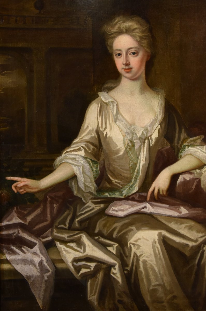 Godfrey Kneller (Lubecca 1646 – Londra 1723), Ritratto di nobildonna inglese-photo-1