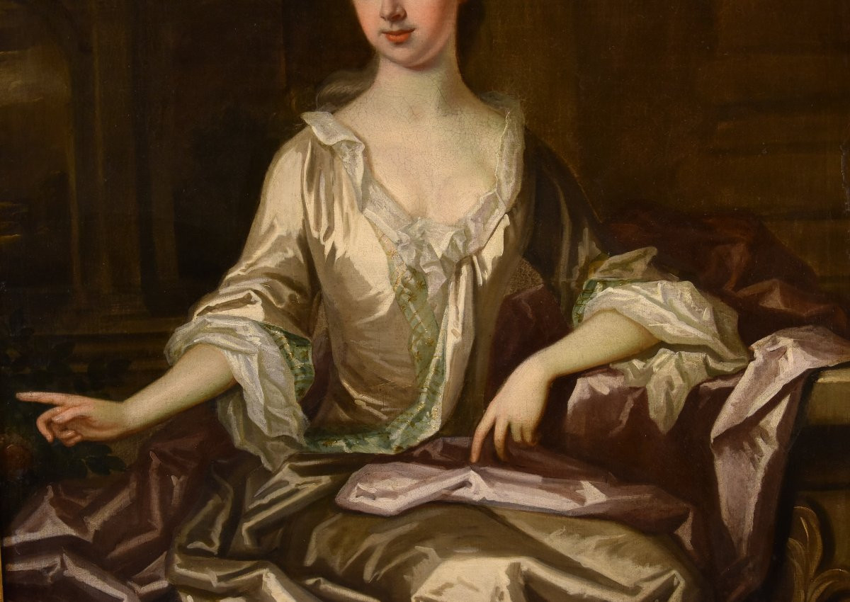 Godfrey Kneller (Lubecca 1646 – Londra 1723), Ritratto di nobildonna inglese-photo-2