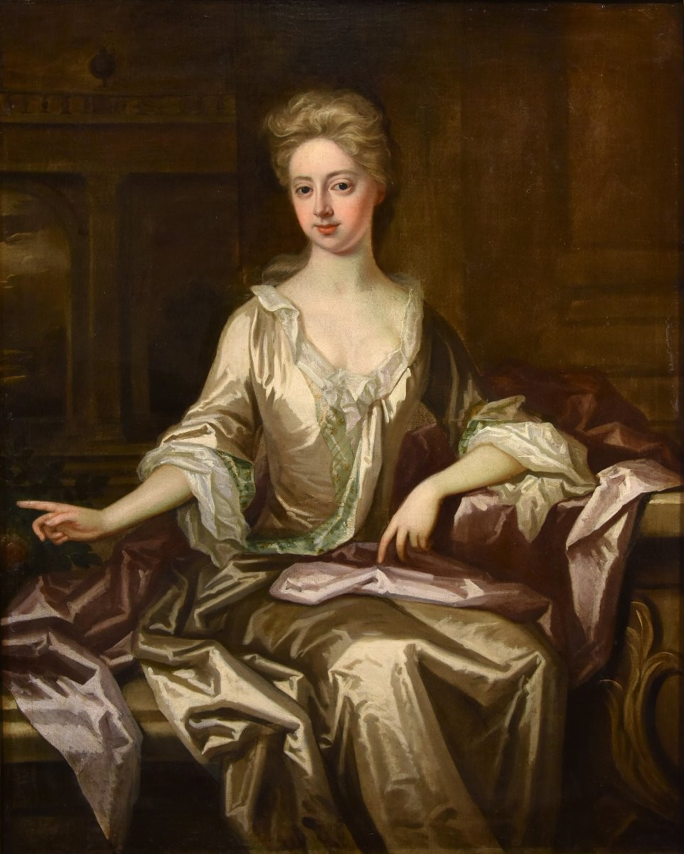 Godfrey Kneller (Lubecca 1646 – Londra 1723), Ritratto di nobildonna inglese-photo-7
