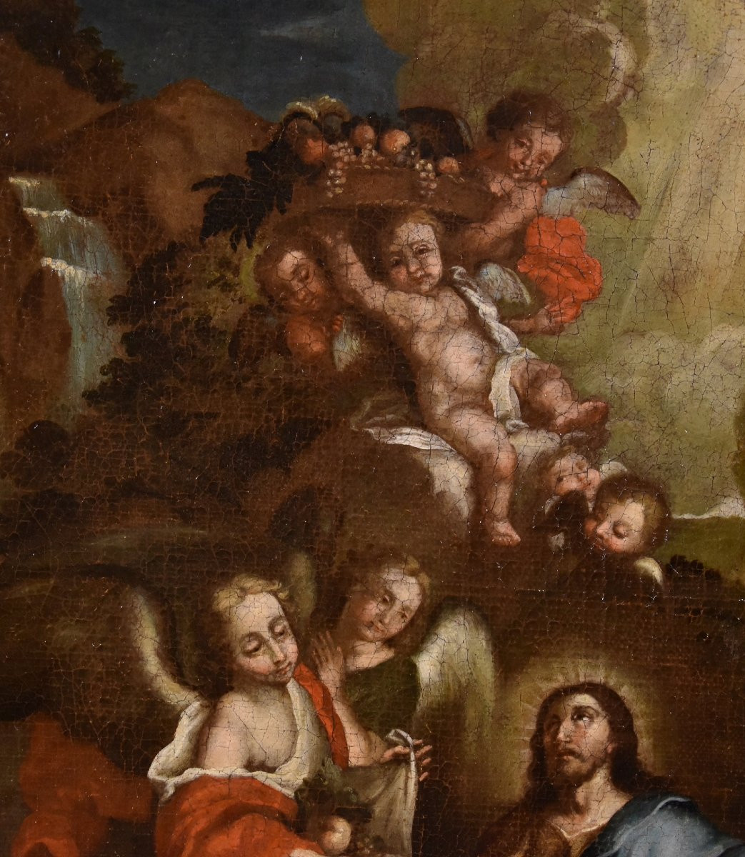 Cristo circondato dagli angeli nel deserto, Cerchia di Pietro da Cortona-photo-6