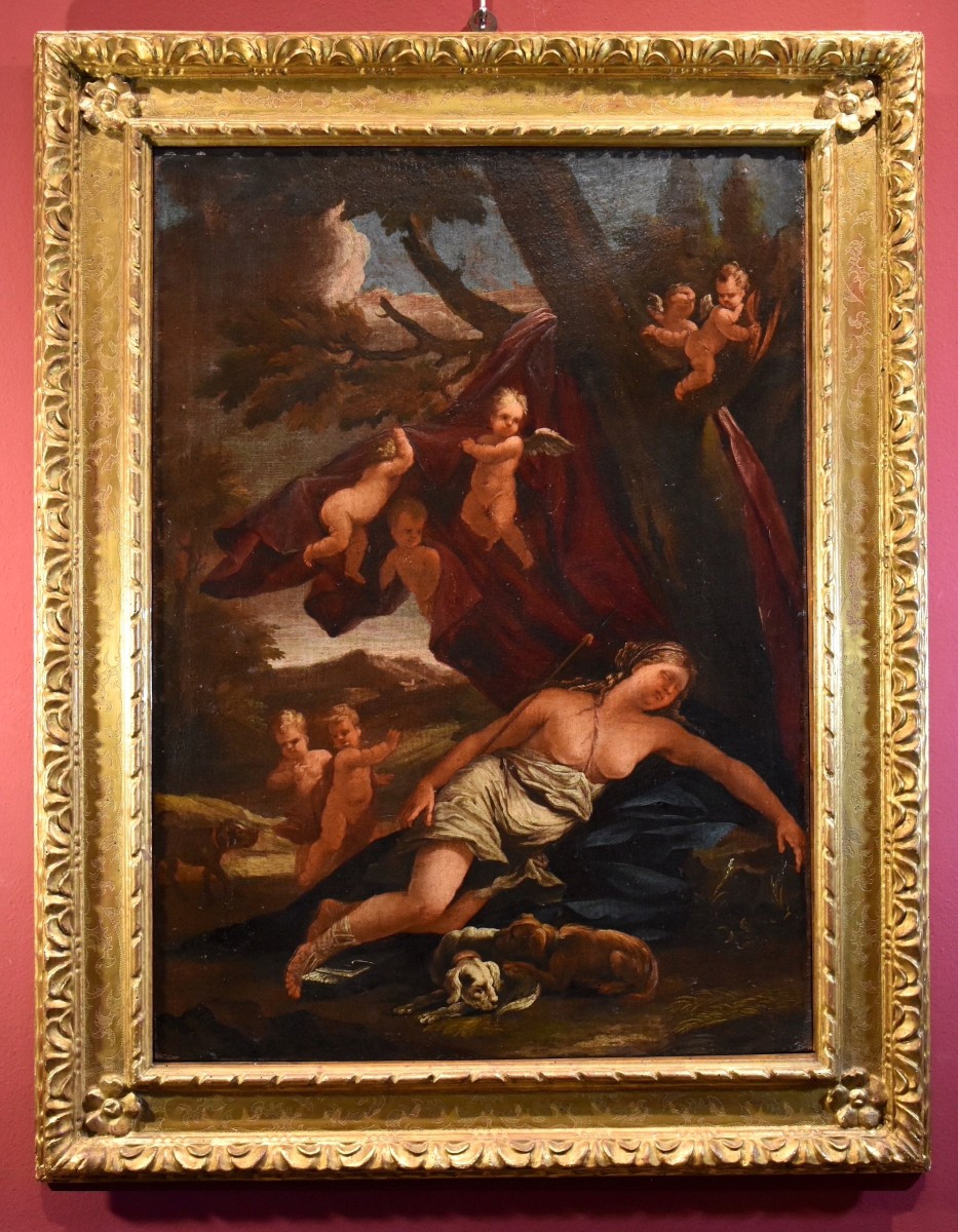 Il riposo di Diana, Guillaume Courtois detto “il Borgognone” (Saint Hippolyte 1626 - Roma 1679)