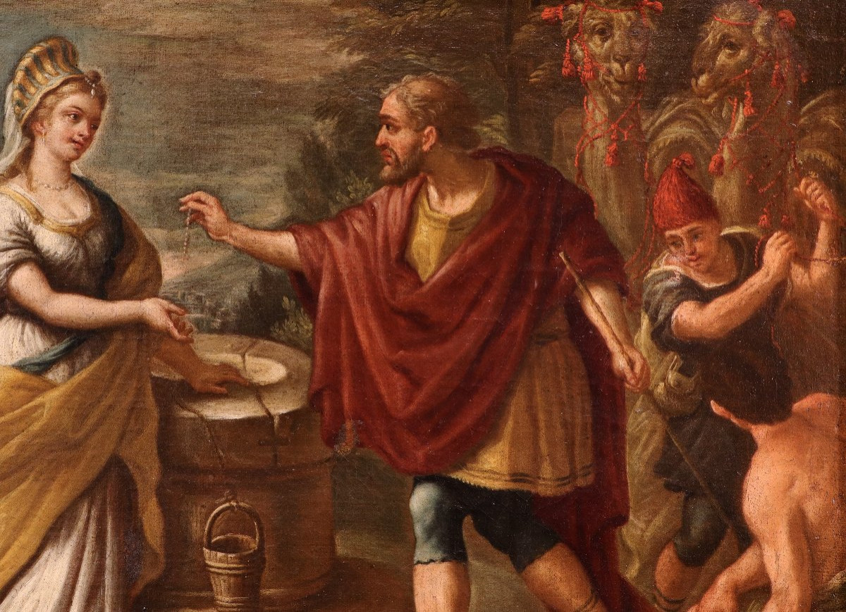 Rebecca al pozzo - Seguace di Pietro da Cortona (Cortona 1596 - Roma 1669)-photo-2