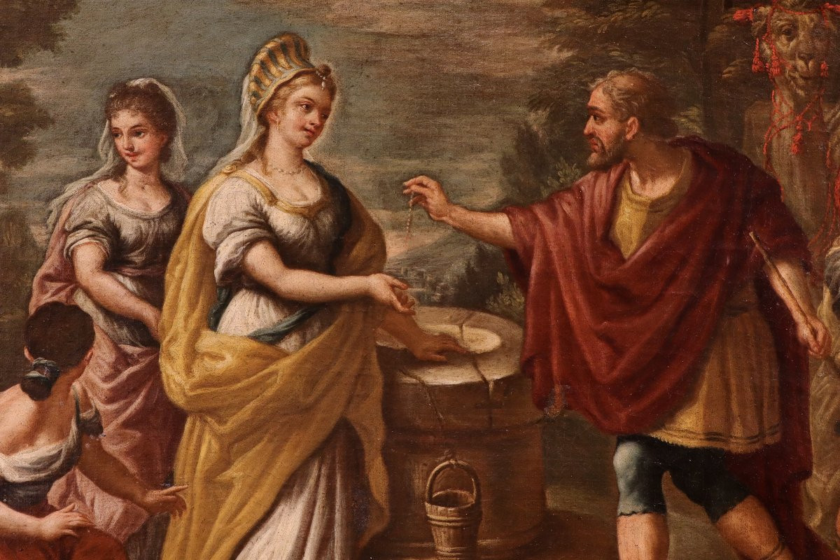 Rebecca al pozzo - Seguace di Pietro da Cortona (Cortona 1596 - Roma 1669)-photo-3