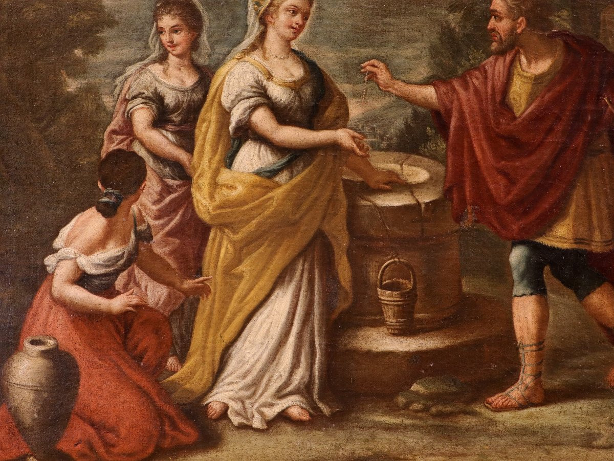 Rebecca al pozzo - Seguace di Pietro da Cortona (Cortona 1596 - Roma 1669)-photo-4