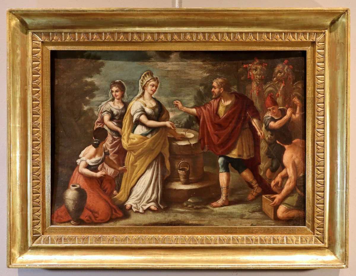 Rebecca al pozzo - Seguace di Pietro da Cortona (Cortona 1596 - Roma 1669)