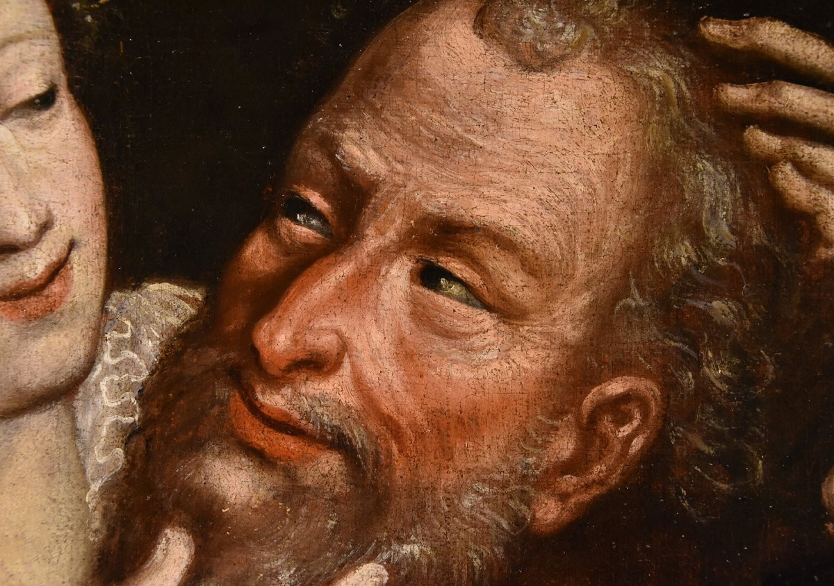 La coppia male assortita, Scuola fiamminga del XVII secolo-photo-5