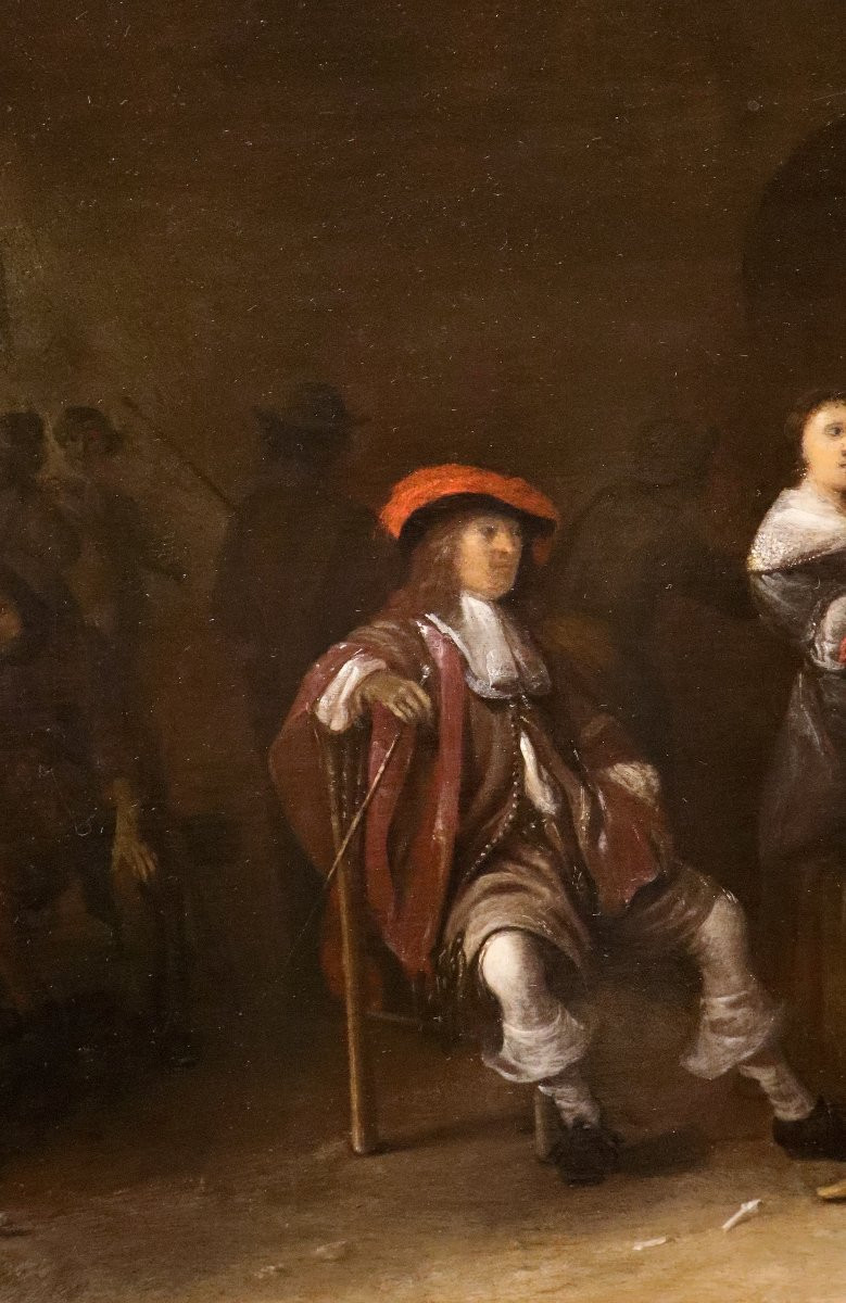 Corpo di guardia con trombettiere, Anthony Palamedesz (Delft 1601 - Amsterdam 1673)-photo-3