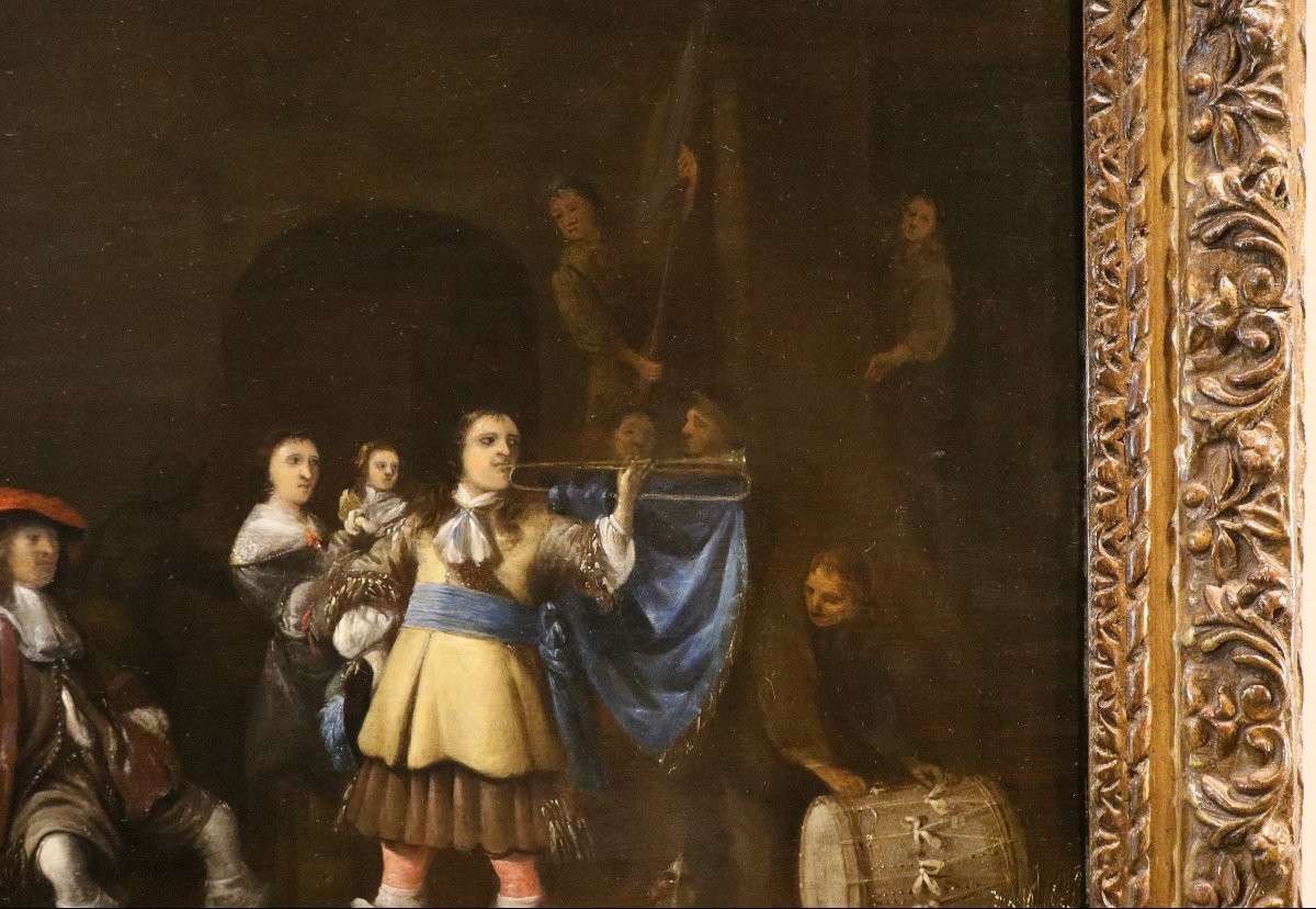 Corpo di guardia con trombettiere, Anthony Palamedesz (Delft 1601 - Amsterdam 1673)-photo-3