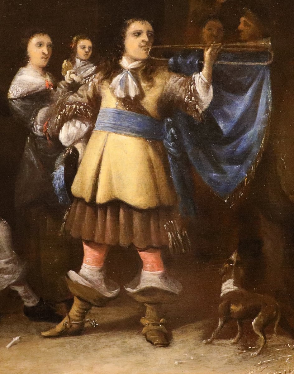 Corpo di guardia con trombettiere, Anthony Palamedesz (Delft 1601 - Amsterdam 1673)-photo-4