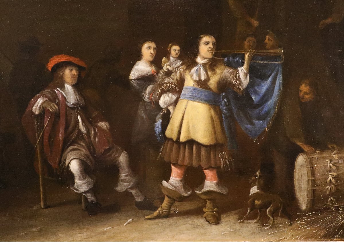 Corpo di guardia con trombettiere, Anthony Palamedesz (Delft 1601 - Amsterdam 1673)-photo-5