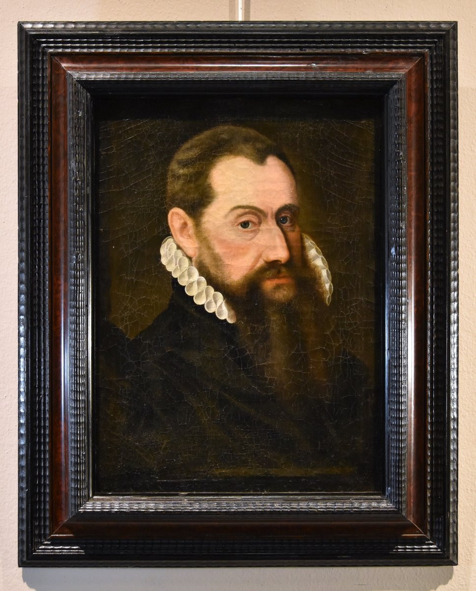 Ritratto di gentiluomo in tenuta rinascimentale, Frans Pourbus (Bruges, 1545 - Anversa, 1581)-photo-3