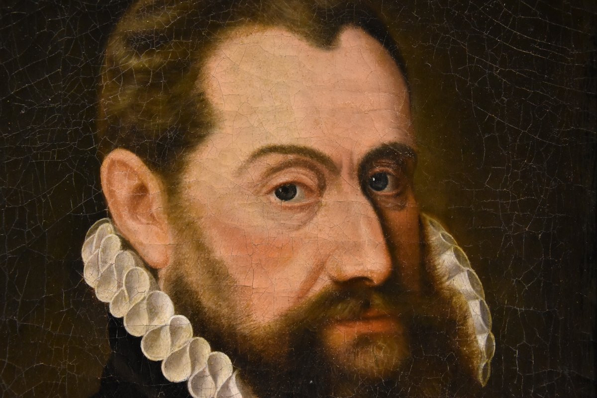 Ritratto di gentiluomo in tenuta rinascimentale, Frans Pourbus (Bruges, 1545 - Anversa, 1581)-photo-3