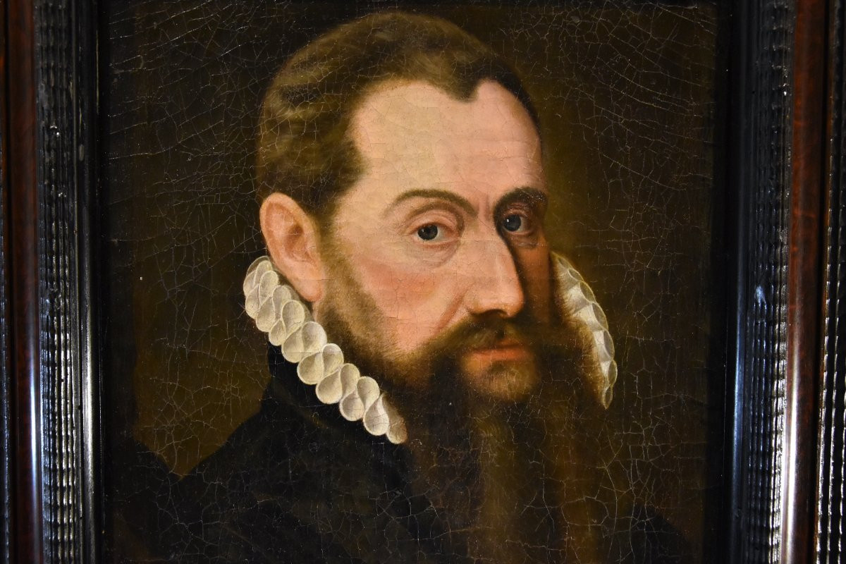 Ritratto di gentiluomo in tenuta rinascimentale, Frans Pourbus (Bruges, 1545 - Anversa, 1581)-photo-4