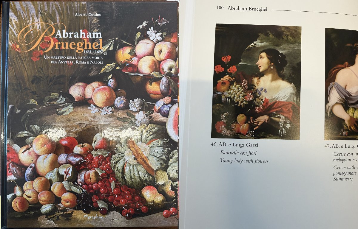 Fanciulla con fiori e frutta, Abraham Brueghel (Anversa 1631 - Napoli 1690) bottega di-photo-1