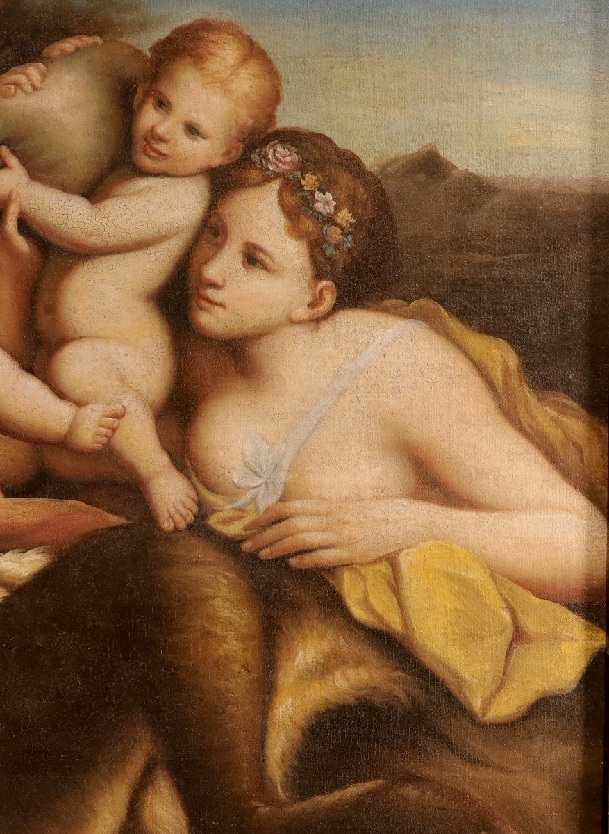 Fauno, Ninfa e due putti, Pietro Liberi (Padova 1605 - Venezia 1687) seguace di-photo-2