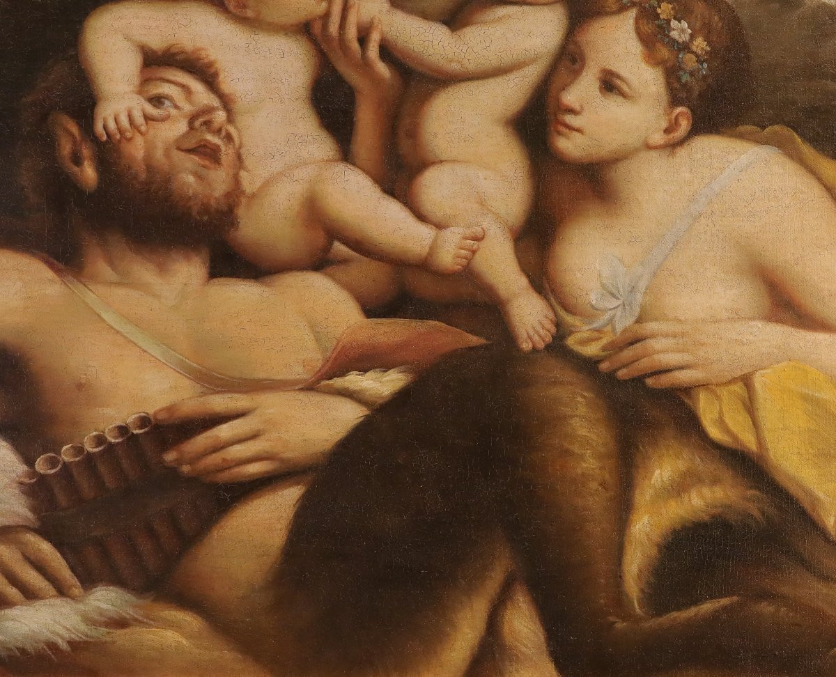 Fauno, Ninfa e due putti, Pietro Liberi (Padova 1605 - Venezia 1687) seguace di-photo-2